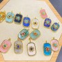 Cabochon Pierre de lune rectangle 13.5x20mm x 1pc