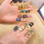 Cabochon Oeil de tigre rectangle 13.5x20mm x 1pc