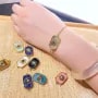 Cabochon rotondo di ossidiana 3 mm x 4 pezzi