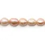 White oval freshwater pearls 7x9mm x 10pcs