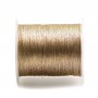 Fil polyester de couleur doré rosé, pailleté, 0.3mm x 150m