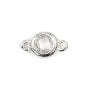 Runde Zwischenlage 4x7mm - Zirkoniumoxid & 925er Silber rhodiniert x 2Stk