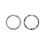 Charm circolare multicolore da 13,5 mm - Ossido di zirconio e argento 925 x 1 pz