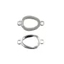 Separador Ovalado Estilizado 9x16mm - Plata 925 x 1ud