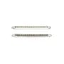 Pave Bar Insertar 2x26mm - óxido de circonio y plata 925 chapado en rodio x 1pc