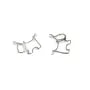 Spacer dog 8x11mm - Zirconium oxide & Silver 925 rhodium plated x 1pc