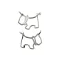 Zwischenstück Hund 8x11mm - Zirkoniumoxid & 925er Silber rhodiniert x 1Stk