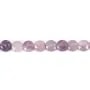 Lépidolite rond plat facetté 4mm x 39cm