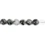 Quartz rutile noir 8mm x 40cm