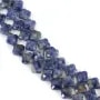 Sodalite trèfle facetté 10mm x 39cm