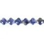 Sodalite trèfle facetté 10mm x 39cm