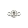 Pave Claw Set Insertar para Cabujón de 3mm - Óxido de Circonio y Rodio 925 Plata x 1pc