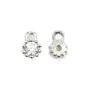 Mini breloque rond 2mm - oxyde de zirconium & Argent 925 rhodié x 1pc