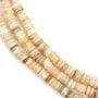 Perlmutt beige rund Heishi 2x5.5mm x 40cm