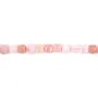 Opale rose en forme de cube facette 2mm x 40cm