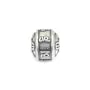 Perle intercalaire mantra tibétain 10x11mm - Argent 999 niellé x 1pc