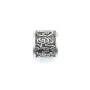Perle intercalaire tube nuage 9x9.5mm - Argent 999 niellé x 1pc