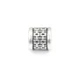 Perle intercalaire tube bonheur 8x8.5mm - Argent 999 niellé x 1pc
