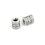 Perle intercalaire tube mantra tibétain 8x10mm - Argent 999 niellé x 1pc