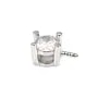 Bélière strass pour semi percé 8mm - oxyde de zirconium & Argent 925 rhodié x 1pc