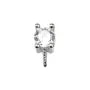 Bélière strass pour semi percé 8mm - oxyde de zirconium & Argent 925 rhodié x 1pc