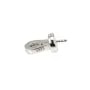 Pendant Bail strass for half drilled 11mm - zirconium oxide & rhodium-plated 925 silver x 1pc