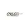 Bélière 3 strass pour semi percé 14.5mm - oxyde de zirconium & Argent 925 rhodié x 1pc