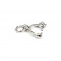 Attache Strass-Anhänger 13mm - Zirkoniumoxid & 925er Silber rhodiniert x 1Stk