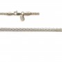 Chaîne maille fleur rond 2.5mm en argent 925  x 45cm