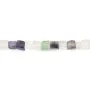 Fluorite multicolore, en forme de carré, 4.7mm x 40cm