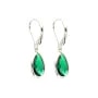 Pendientes gota óxido de circonio 10x14mm - Plata 925 rodiada x 2pcs