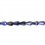 Sodalita facetada gota 4x6mm x 39cm