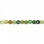 Tormalina giallo verde sfumata rotonda sfaccettata 2 mm x 40 cm