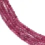 Rubis chauffé rond facetté 2mm x 39cm