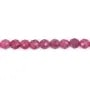 Rubis chauffé rond facetté 2mm x 39cm