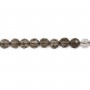 Smoky quartz gradient round faceted 4mm x 39cm
