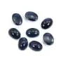 Cabujón Calentado Zafiro oval engarzado 5x7mm x 1pc