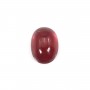 Rubino cabochon, ovale 4x5mm x 1pc