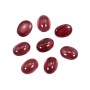 Rubino cabochon, ovale 4x5mm x 1pc