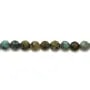Turquoise africaine de forme ronde facetté, 3mm x 40 cm