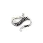 Stilisierter S-Verschluss - 925er Silber mit Nielloschliff x 1St