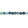 Tormalina blu sfaccettata rotonda 2 mm x 40 cm