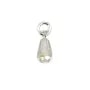 Breloque Labradorite goutte facetté 4x6mm - Argent 925 rhodié x 1pc