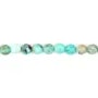 Round faceted Peruvian turquoise 2mm x 39cm