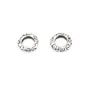 Perle intercalaire rondelle motif 2x8mm - Argent 925 niellé x 2pcs