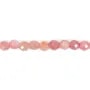 Rhodonite rond facetté 2mm, qualité A x 39cm