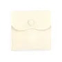 Beigefarbene Samtmappe mit Knopf 10x10cm x 1St