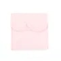 Pochette velours rose à bouton 10x10cm x 1pc