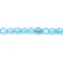 Oxyde de zirconium bleu apatite rond facetté 2mm x 38cm