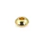 Perle rondelle 3x6mm - Acier Inox 304 doré x 4pcs